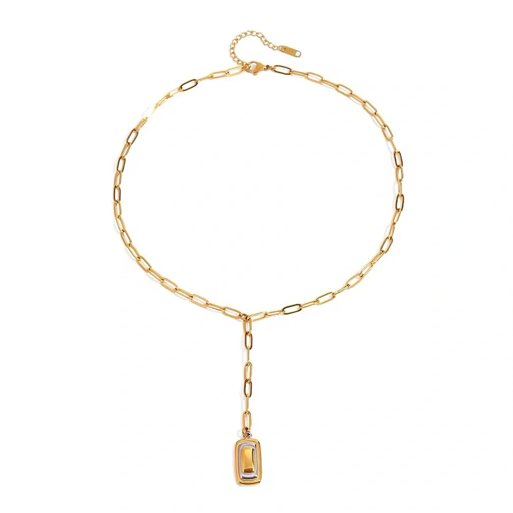 18 k gold plated stainless steel necklace - Picture 3 of 6